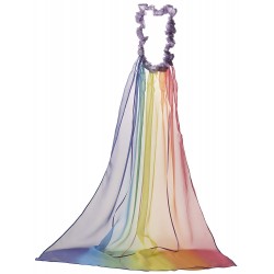 PAAZA Silk Rainbow Veil